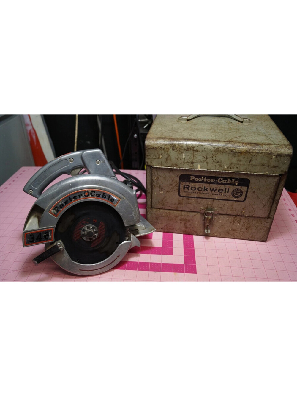 PORTER CABLE / ROCKWELL 346 HEAVY DUTY 6 3/4 INCH CIRCULAR BUILDER SAW VINTAGE